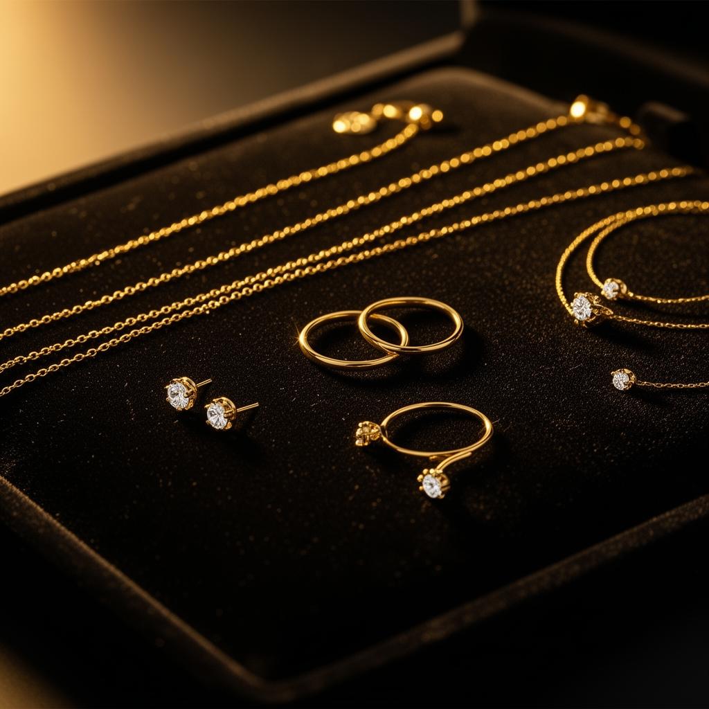 Semijoias delicadas em ouro